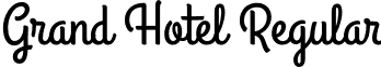 Grand Hotel Regular font - GrandHotel-Regular.otf