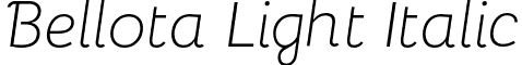 Bellota Light Italic font - Bellota-LightItalic.otf