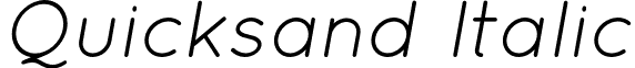 Quicksand Italic font - Quicksand-Italic.otf
