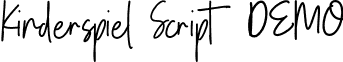 Kinderspiel Script DEMO font - Kinderspiel - Script DEMO.otf