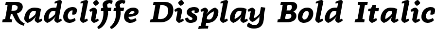 Radcliffe Display Bold Italic font - Radcliffe-Bold-Italic-trial.ttf