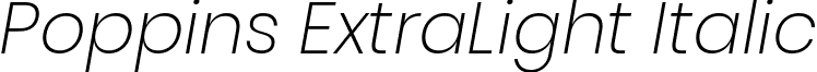 Poppins ExtraLight Italic font - poppins.extralight-italic.ttf