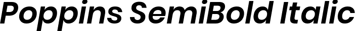 Poppins SemiBold Italic font - poppins.semibold-italic.ttf
