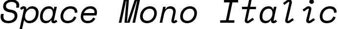 Space Mono Italic font - space-mono.italic.ttf