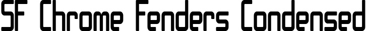 SF Chrome Fenders Condensed font - sf-chrome-fenders.condensed.ttf