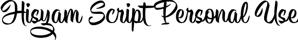 Hisyam Script Personal Use font - Hisyam Script v1.otf