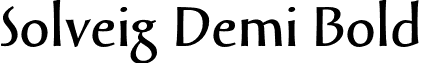 Solveig Demi Bold font - solveig.demibold.otf