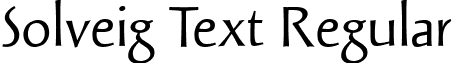 Solveig Text Regular font - solveig.text.ttf