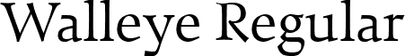 Walleye Regular font - walleye.regular.ttf