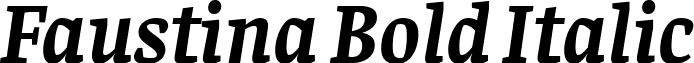 Faustina Bold Italic font - Faustina-BoldItalic.ttf