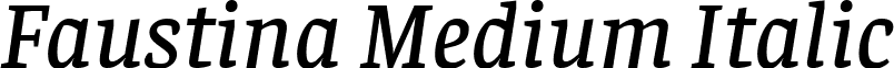 Faustina Medium Italic font - Faustina-MediumItalic.ttf