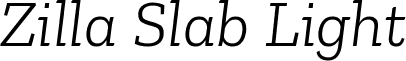 Zilla Slab Light font - zilla-slab.light-italic.ttf
