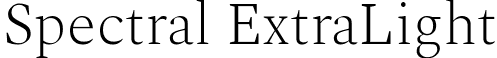 Spectral ExtraLight font - spectral.extralight.ttf
