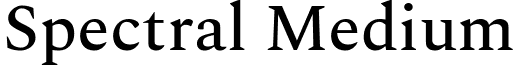 Spectral Medium font - spectral.medium.ttf