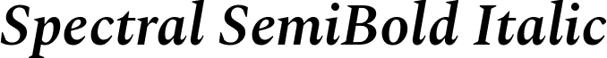 Spectral SemiBold Italic font - spectral.semibold-italic.ttf