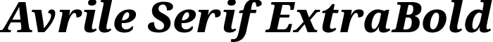 Avrile Serif ExtraBold font - avrile-serif.extrabold-italic.ttf