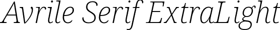 Avrile Serif ExtraLight font - avrile-serif.extralight-italic.ttf