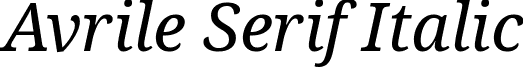 Avrile Serif Italic font - avrile-serif.italic.ttf