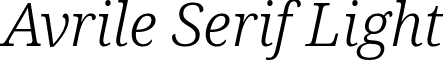 Avrile Serif Light font - avrile-serif.light-italic.ttf