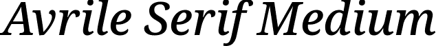 Avrile Serif Medium font - avrile-serif.medium-italic.ttf