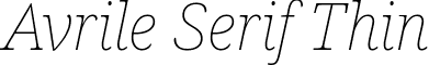 Avrile Serif Thin font - avrile-serif.thin-italic.ttf