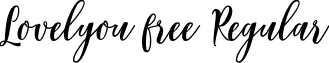 Lovelyou free Regular font - Lovelyou free.ttf
