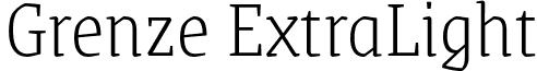 Grenze ExtraLight font - grenze.extralight.ttf