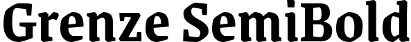 Grenze SemiBold font - grenze.semibold.ttf