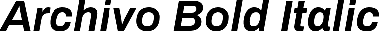 Archivo Bold Italic font - archivo.bold-italic.ttf