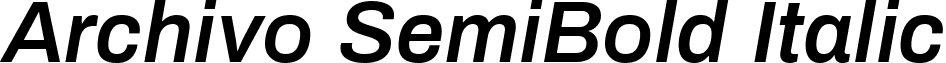 Archivo SemiBold Italic font - archivo.semibold-italic.ttf