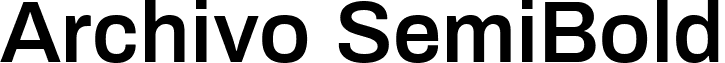 Archivo SemiBold font - archivo.semibold.ttf
