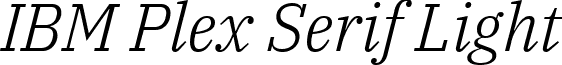 IBM Plex Serif Light font - ibm-plex-serif.light-italic.ttf