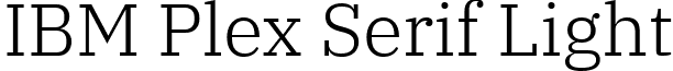 IBM Plex Serif Light font - ibm-plex-serif.light.ttf