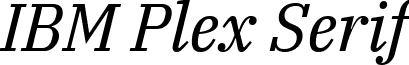 IBM Plex Serif font - ibm-plex-serif.italic.ttf
