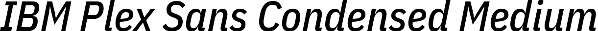 IBM Plex Sans Condensed Medium font - ibm-plex-sans-condensed.medium-italic.ttf