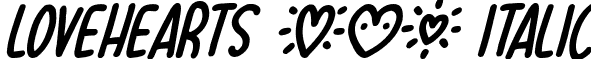 Lovehearts XYZ Italic font - Lovehearts XYZ Italic.otf