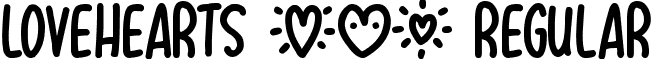 Lovehearts XYZ Regular font - Lovehearts XYZ.ttf