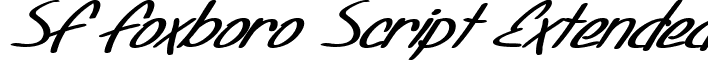 SF Foxboro Script Extended font - sf-foxboro-script.extended-bold-italic.ttf