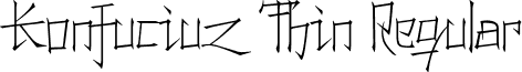Konfuciuz Thin Regular font - konfuciuz.thin.ttf