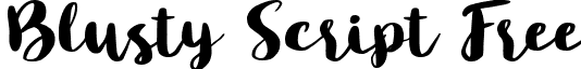 Blusty Script Free font - blusty-script-free.ttf