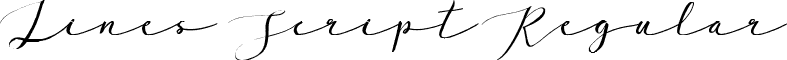 Lines Script Regular font - lines-script.otf
