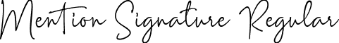 Mention Signature Regular font - Mention Signature.ttf