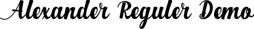 Alexander Reguler Demo font - Alexander Regular  Demo.ttf