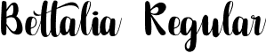 Bettalia Regular font - BETTALIA.ttf