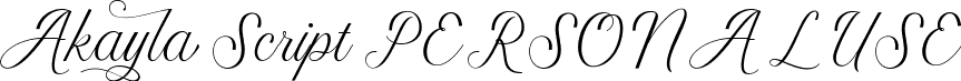 Akayla Script PERSONAL USE font - akaylascript-personal.ttf