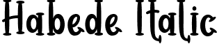 Habede Italic font - Habede Font by 7NTypes.otf