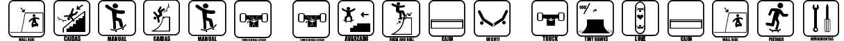 ICONOS SKATE Regular font - icon.ttf