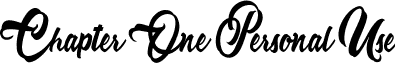 Chapter One Personal Use font - chapter-one-personal-use.regular.ttf