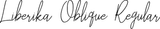 Liberika Oblique Regular font - Liberika Oblique.ttf