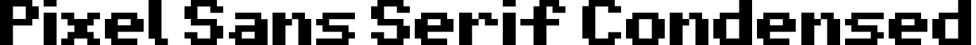Pixel Sans Serif Condensed font - Pixel Sans Serif Condensed.ttf